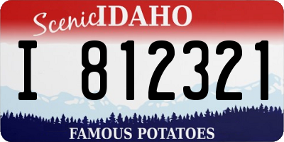 ID license plate I812321