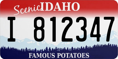 ID license plate I812347