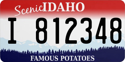 ID license plate I812348