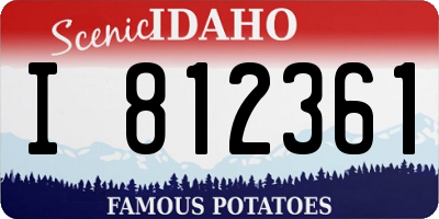 ID license plate I812361