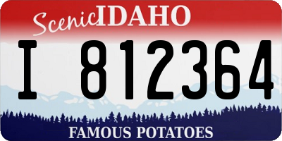 ID license plate I812364