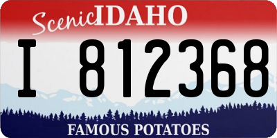 ID license plate I812368