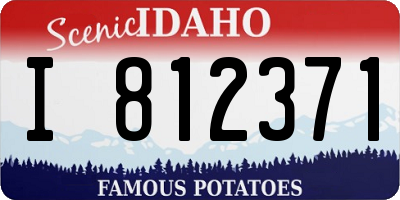 ID license plate I812371