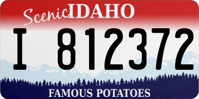 ID license plate I812372
