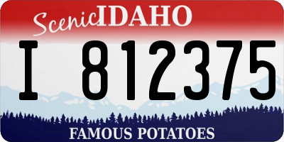 ID license plate I812375