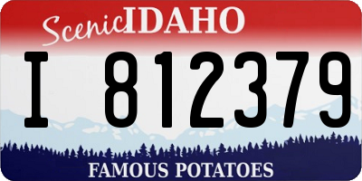 ID license plate I812379