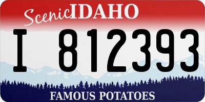 ID license plate I812393