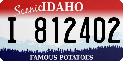 ID license plate I812402