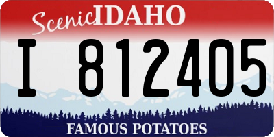 ID license plate I812405