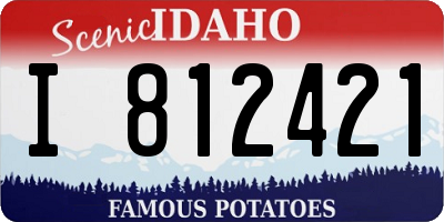 ID license plate I812421