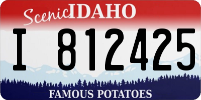 ID license plate I812425