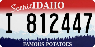 ID license plate I812447