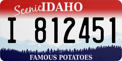 ID license plate I812451