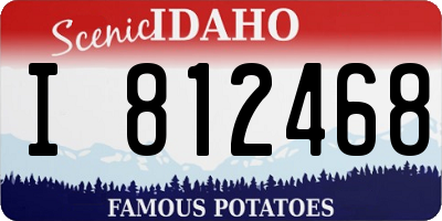 ID license plate I812468