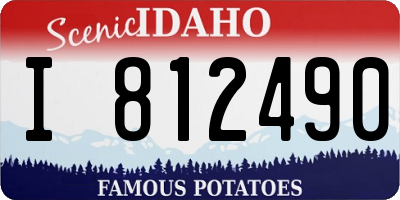 ID license plate I812490