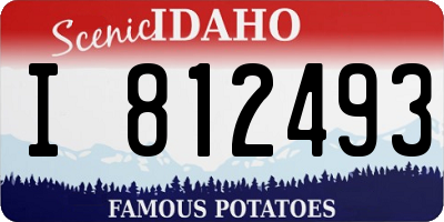 ID license plate I812493
