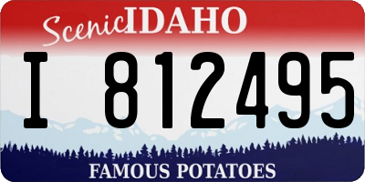 ID license plate I812495