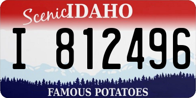 ID license plate I812496