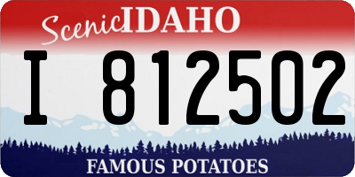 ID license plate I812502
