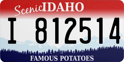 ID license plate I812514