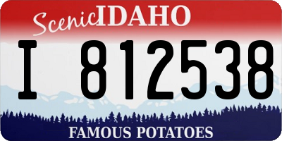 ID license plate I812538