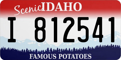 ID license plate I812541