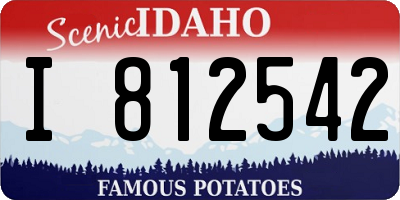 ID license plate I812542