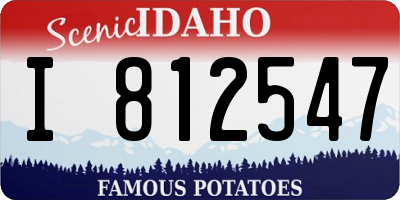 ID license plate I812547