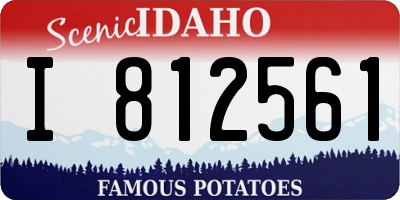 ID license plate I812561