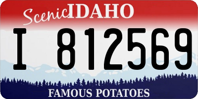 ID license plate I812569