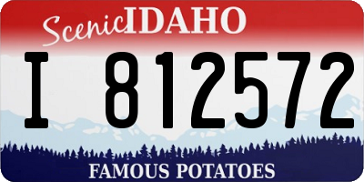 ID license plate I812572