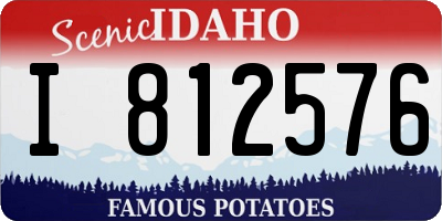 ID license plate I812576