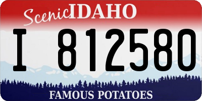 ID license plate I812580
