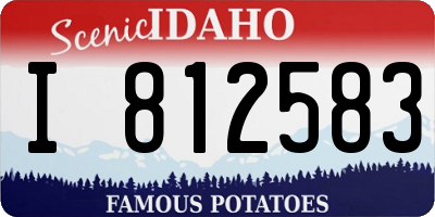 ID license plate I812583