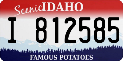 ID license plate I812585