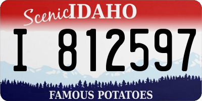 ID license plate I812597