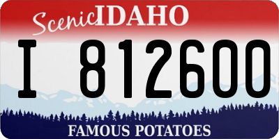 ID license plate I812600