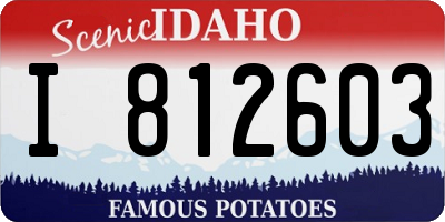 ID license plate I812603