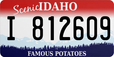 ID license plate I812609