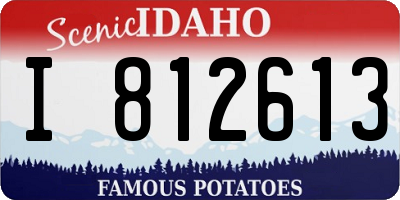 ID license plate I812613