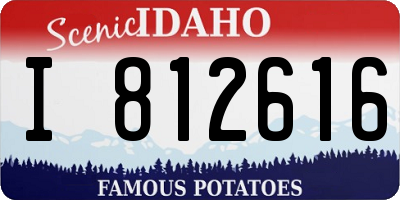 ID license plate I812616