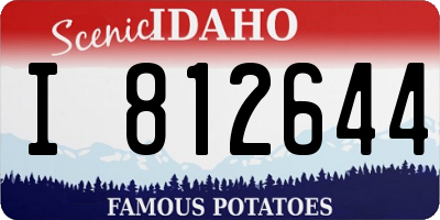 ID license plate I812644