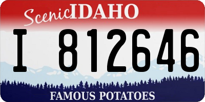 ID license plate I812646