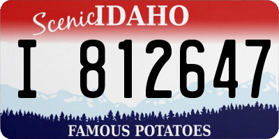 ID license plate I812647