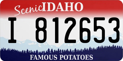 ID license plate I812653
