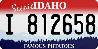 ID license plate I812658