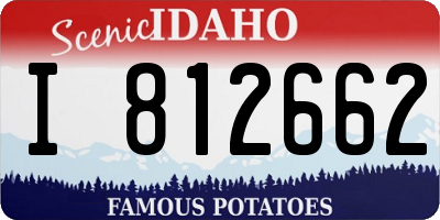 ID license plate I812662