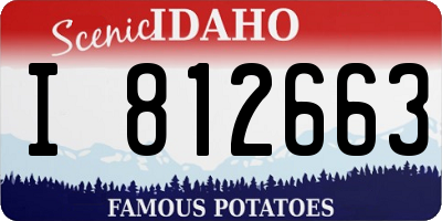 ID license plate I812663