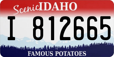 ID license plate I812665