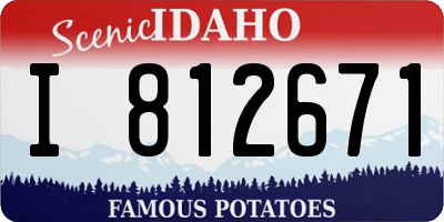 ID license plate I812671